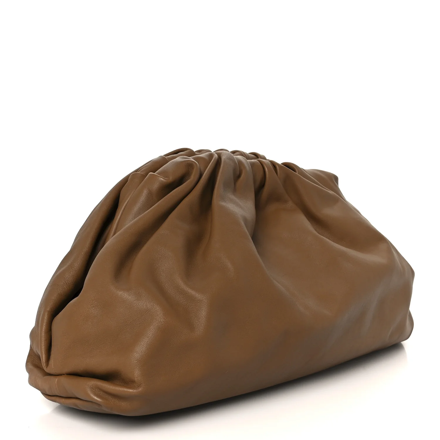 Smooth Butter Calf The Pouch Oversized Clutch Cammello - Image 4