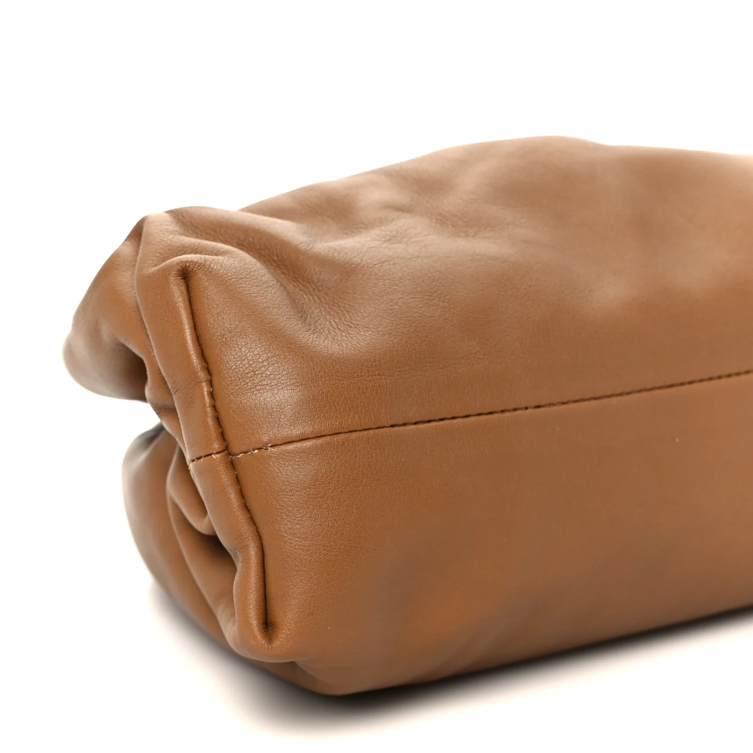 Smooth Butter Calf The Pouch Oversized Clutch Cammello - Image 10