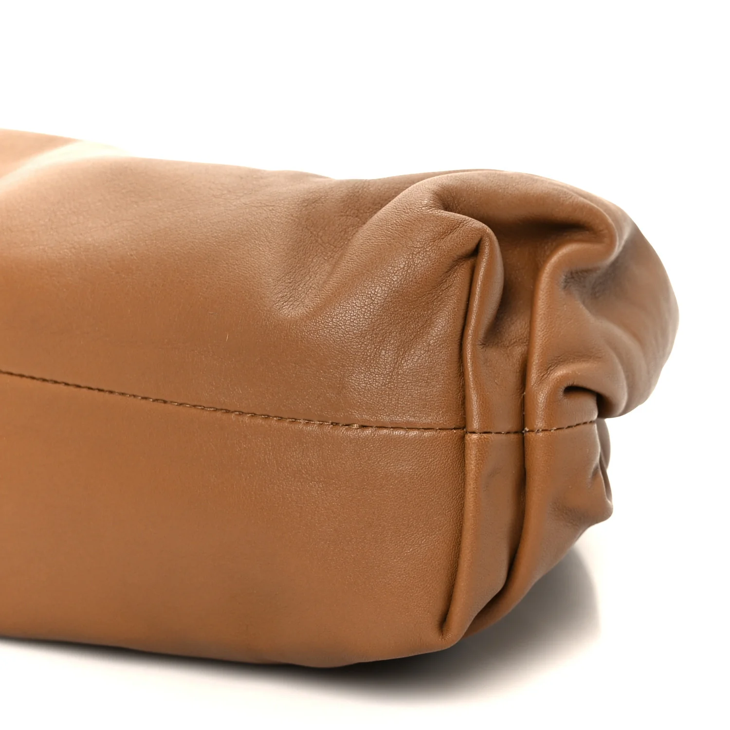 Smooth Butter Calf The Pouch Oversized Clutch Cammello - Image 11