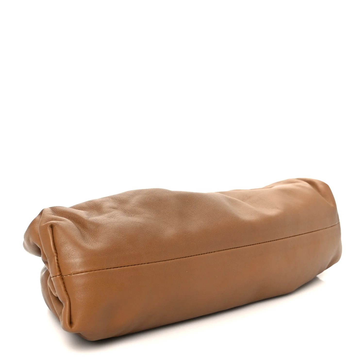 Smooth Butter Calf The Pouch Oversized Clutch Cammello - Image 4