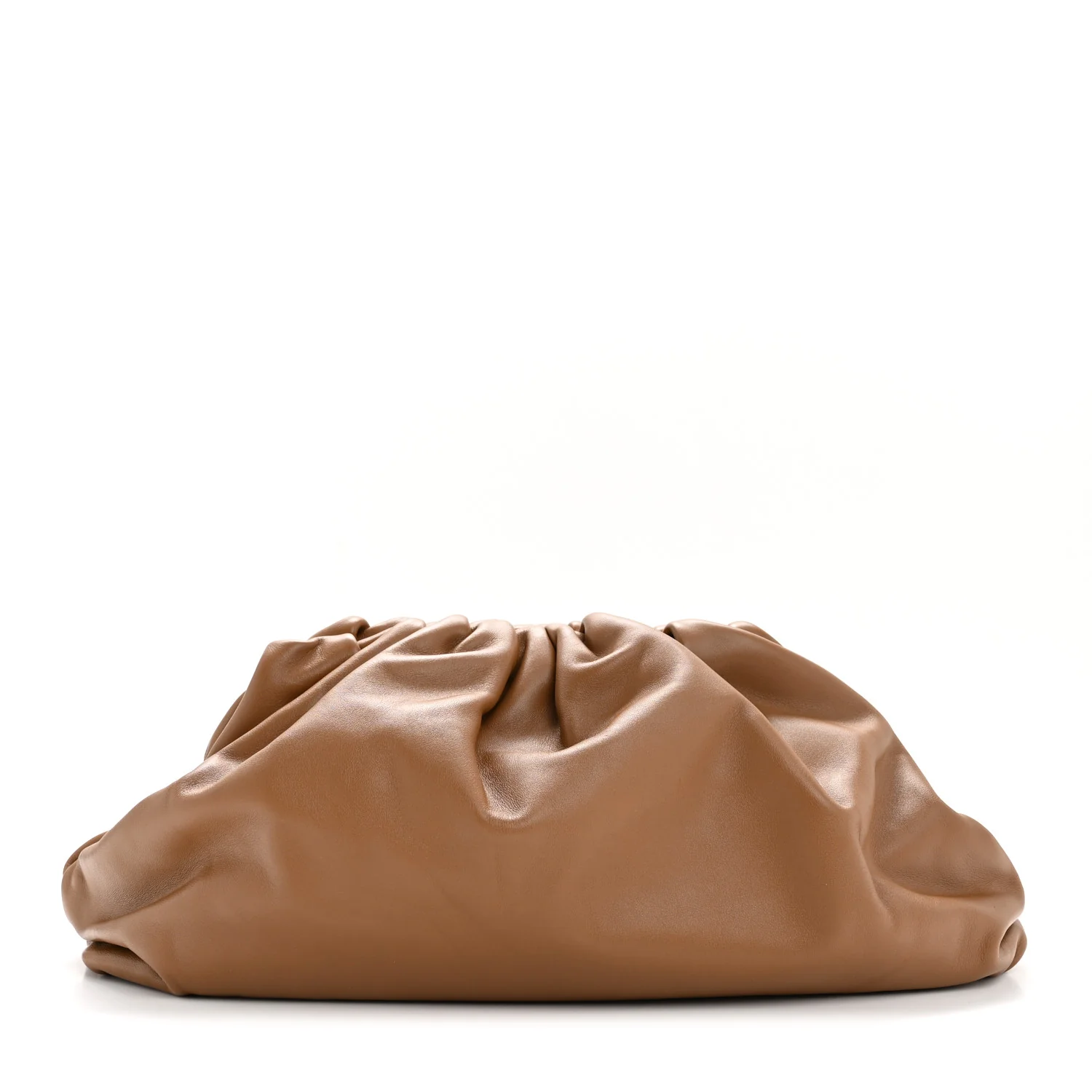 Smooth Butter Calf The Pouch Oversized Clutch Cammello - Image 2