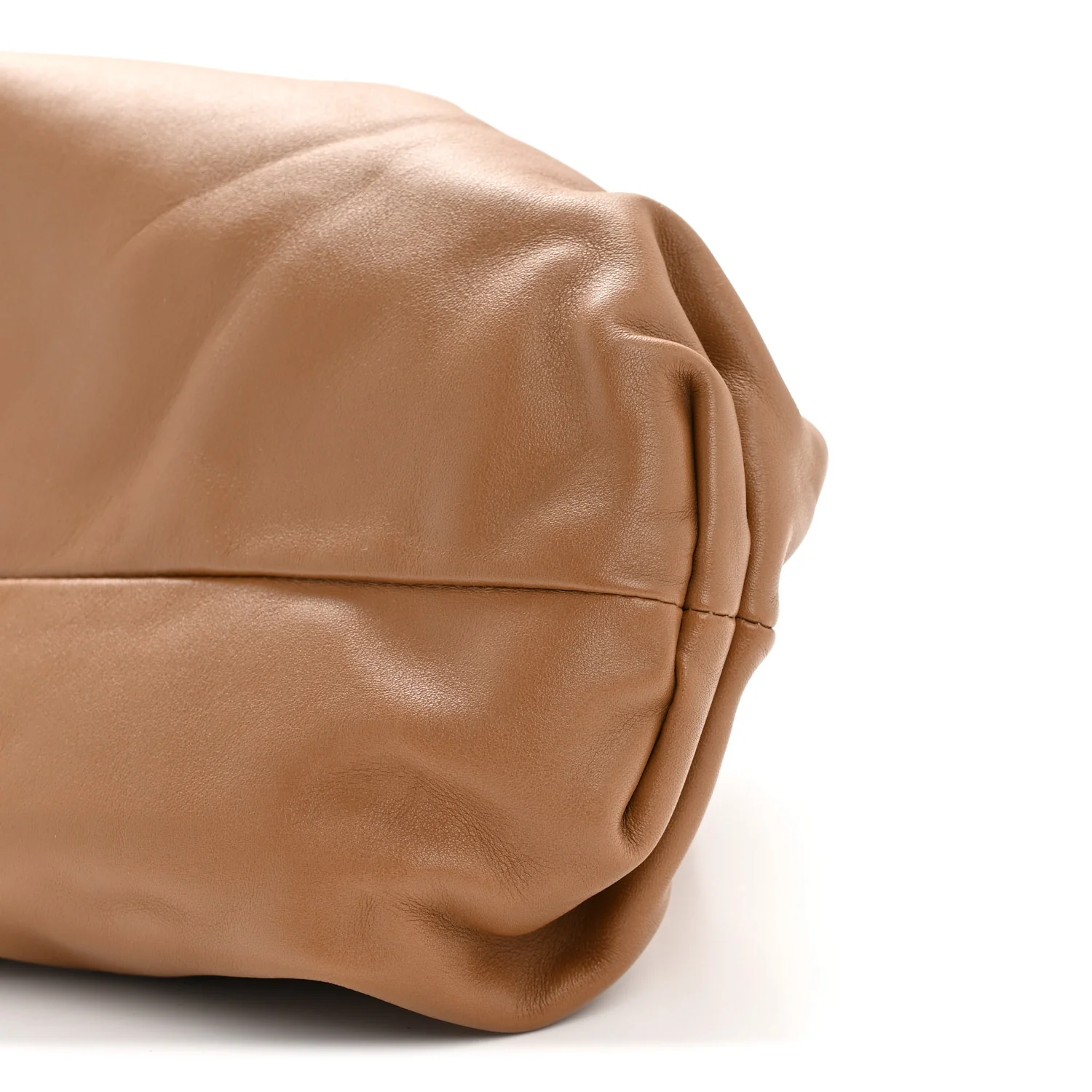 Smooth Butter Calf The Pouch Oversized Clutch Cammello - Image 20