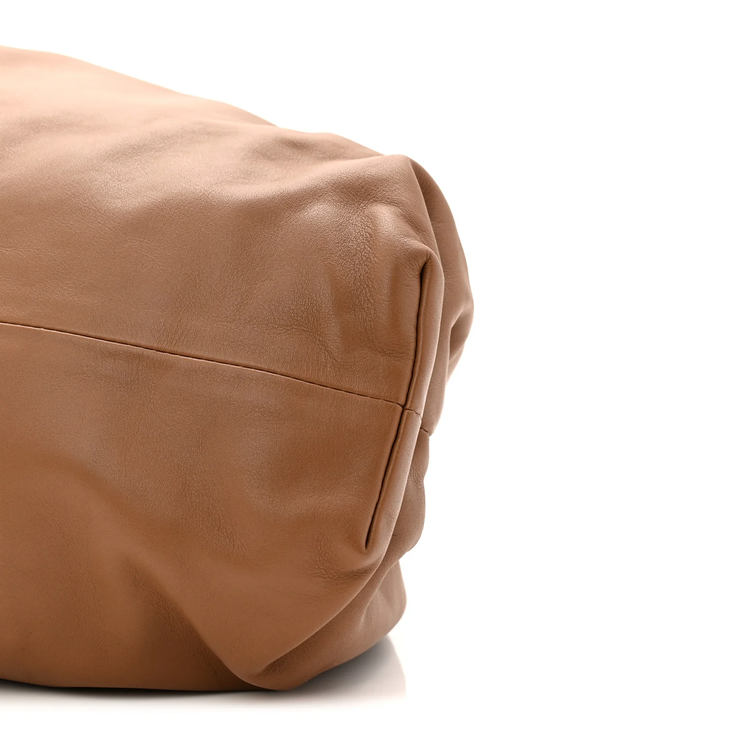 Smooth Butter Calf The Pouch Oversized Clutch Cammello - Image 10