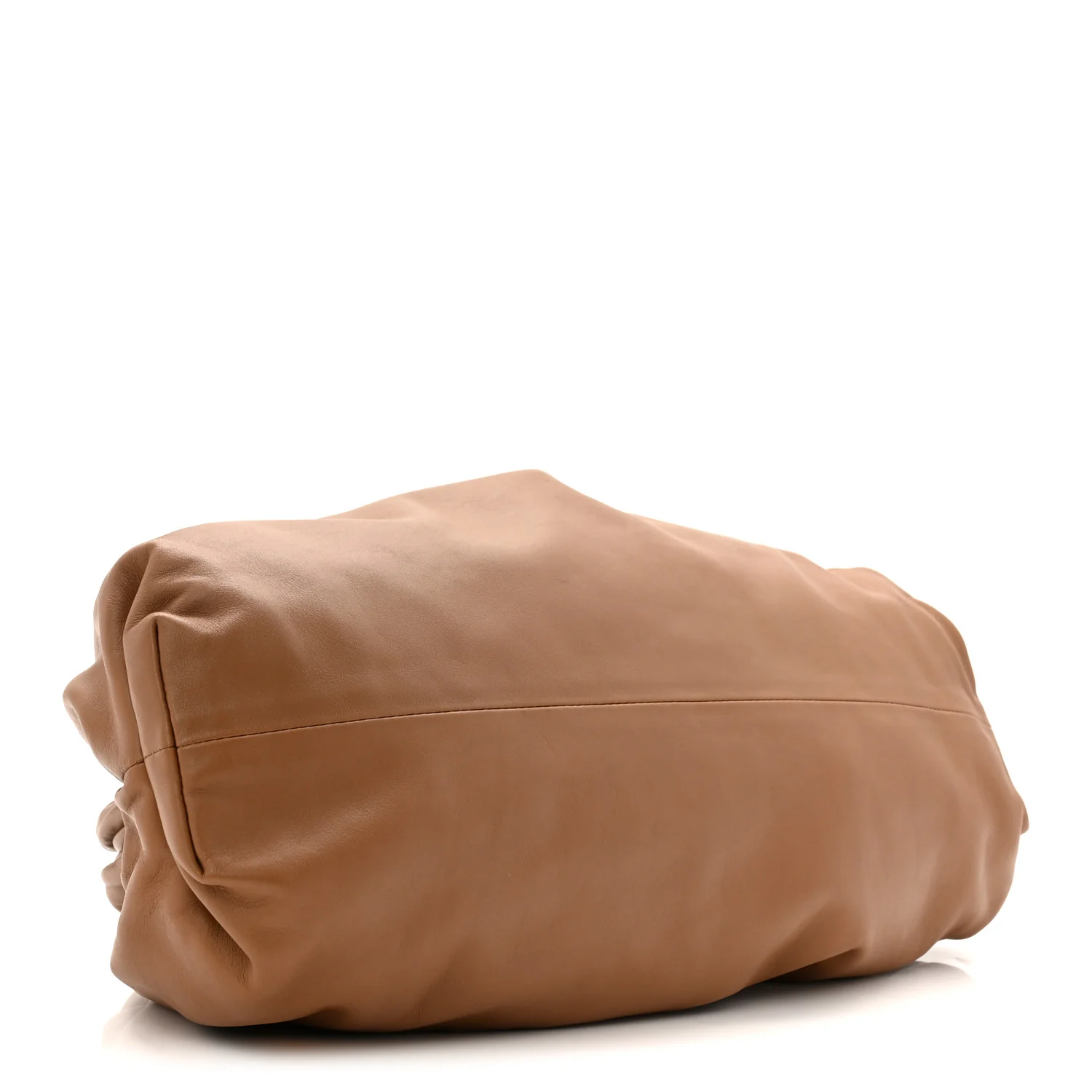 Smooth Butter Calf The Pouch Oversized Clutch Cammello - Image 4
