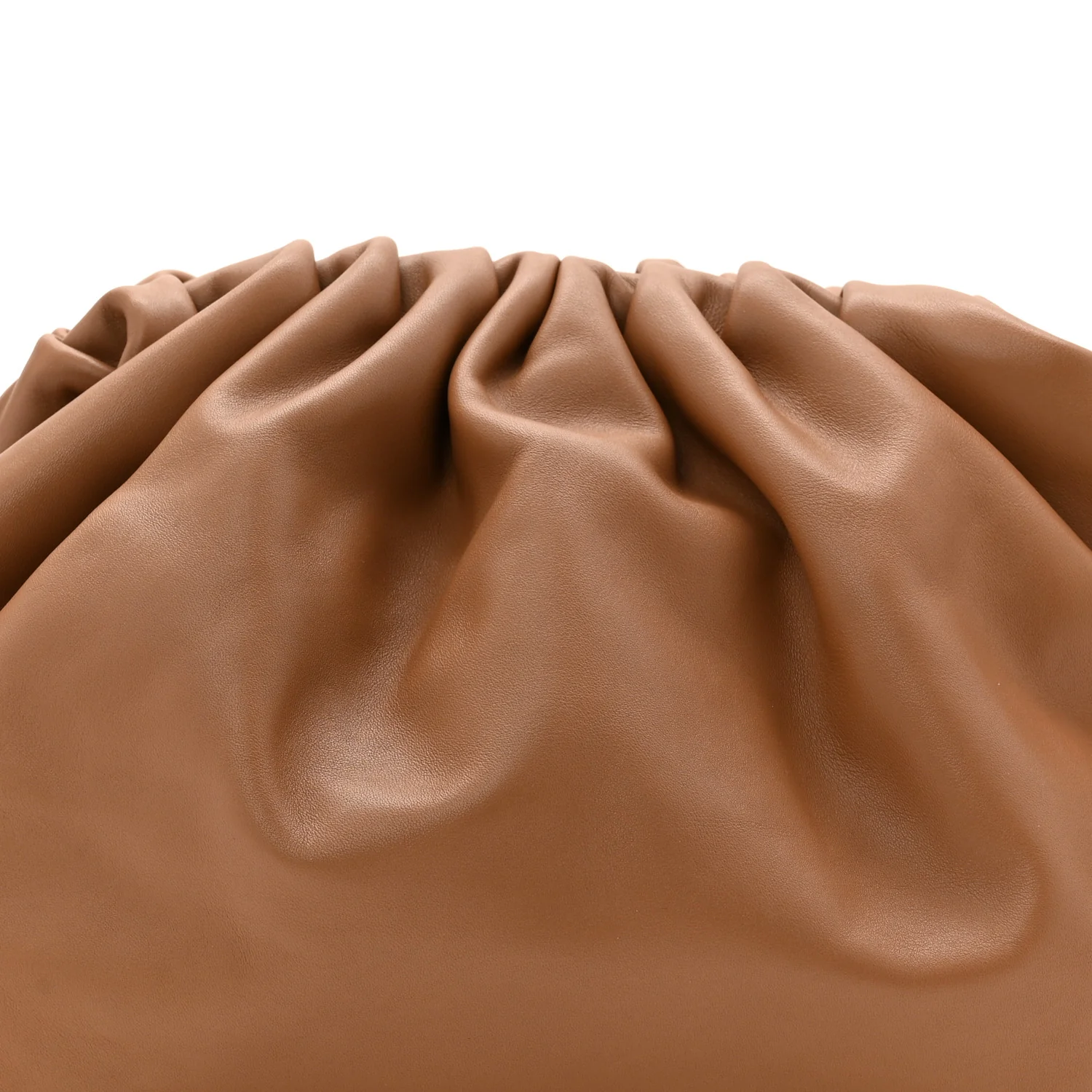 Smooth Butter Calf The Pouch Oversized Clutch Cammello - Image 8