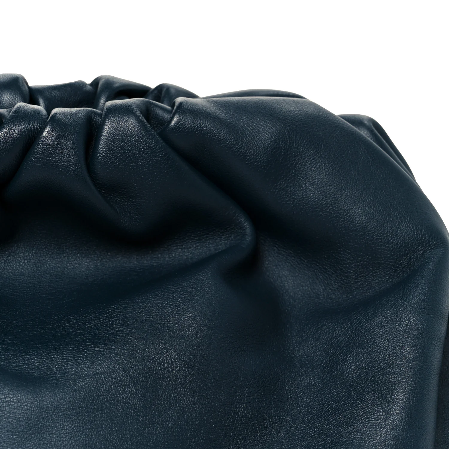 Smooth Butter Calf The Pouch Oversized Clutch Deep Blue - Image 10