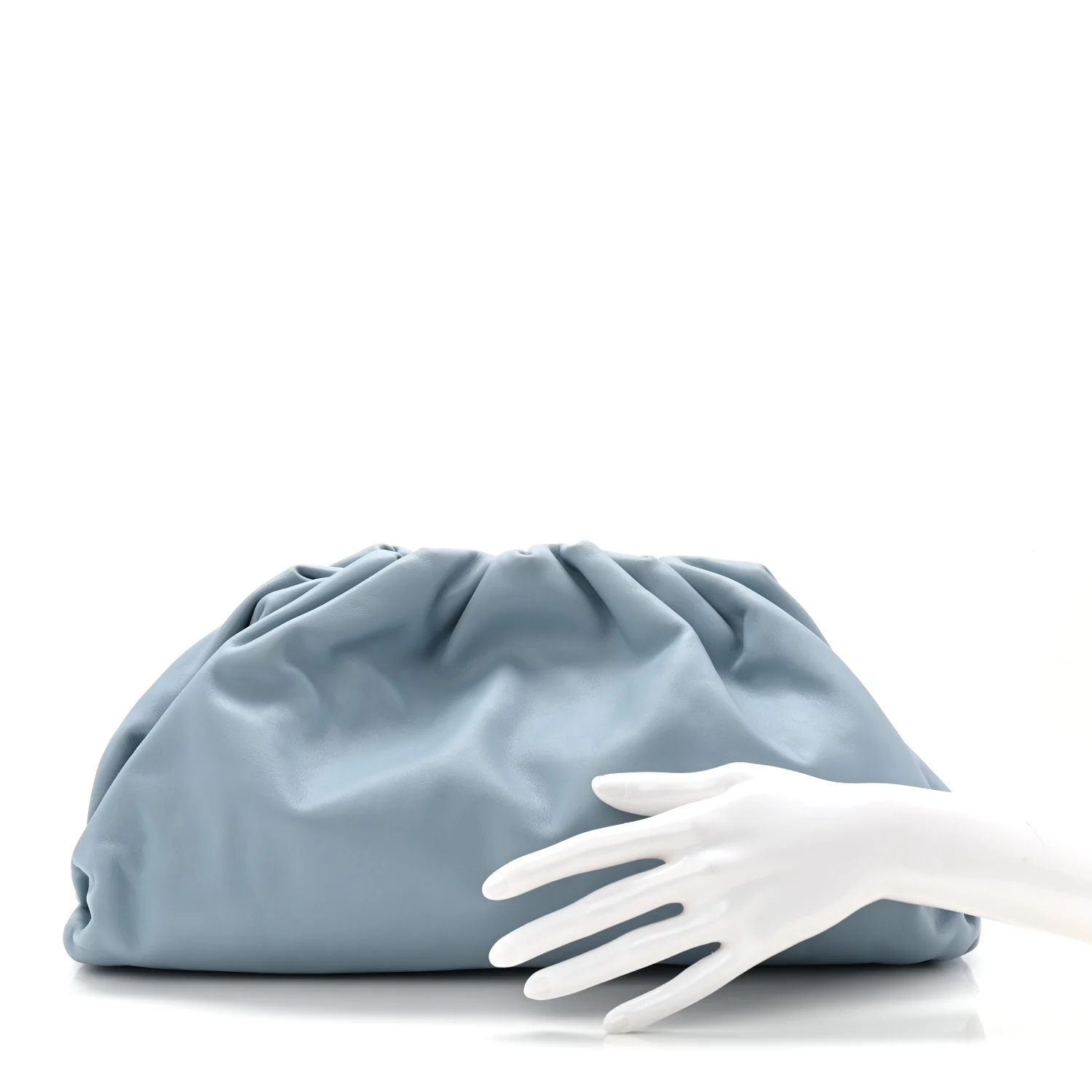 Smooth Butter Calf The Pouch Oversized Clutch Ice - Image 2