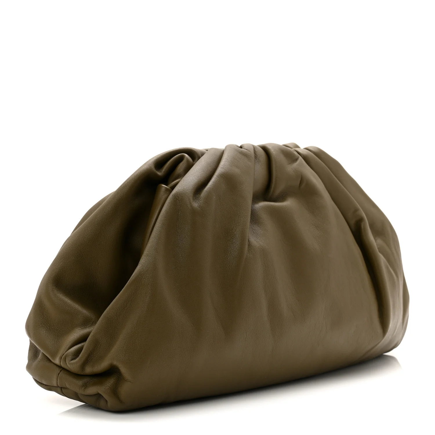 Smooth Butter Calf The Pouch Oversized Clutch Mustard - Image 3