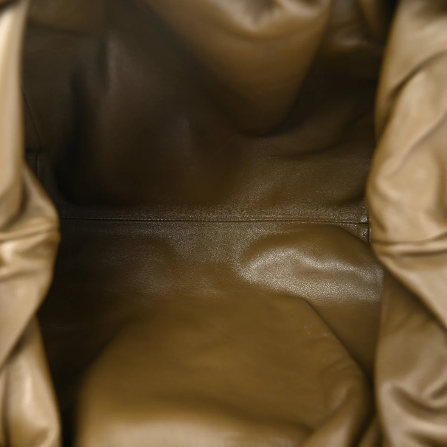 Smooth Butter Calf The Pouch Oversized Clutch Mustard - Image 5