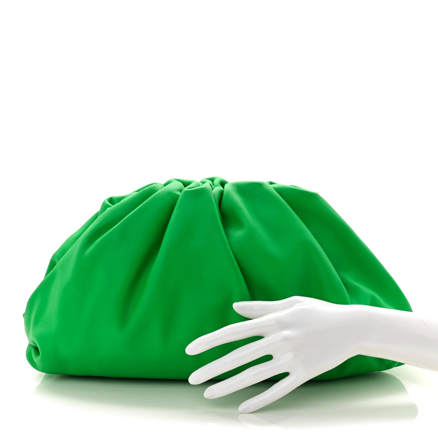 Smooth Butter Calf The Pouch Oversized Clutch Parakeet - Image 3