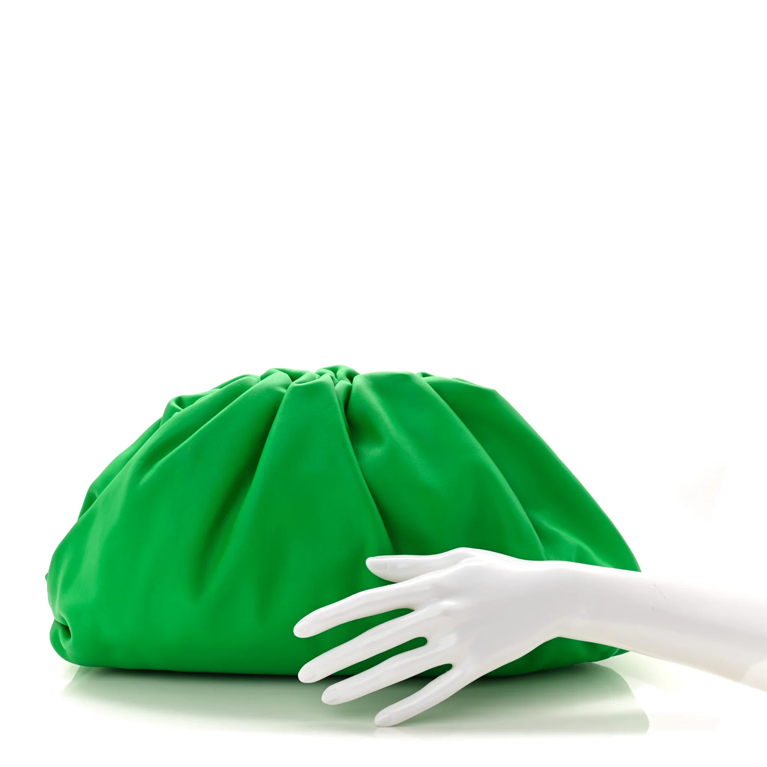 Smooth Butter Calf The Pouch Oversized Clutch Parakeet - Image 8