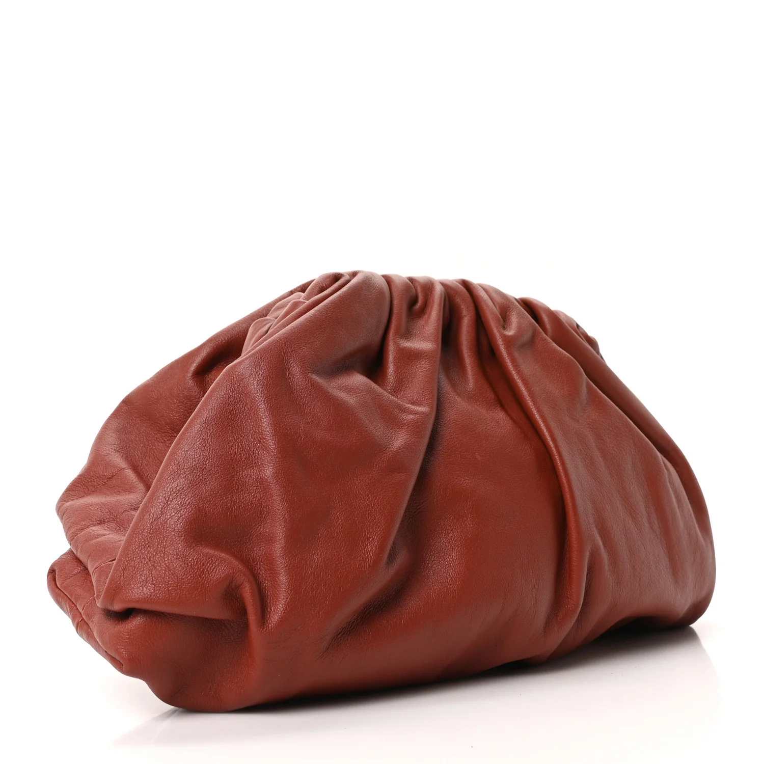 Smooth Butter Calf The Pouch Oversized Clutch Rust - Image 3