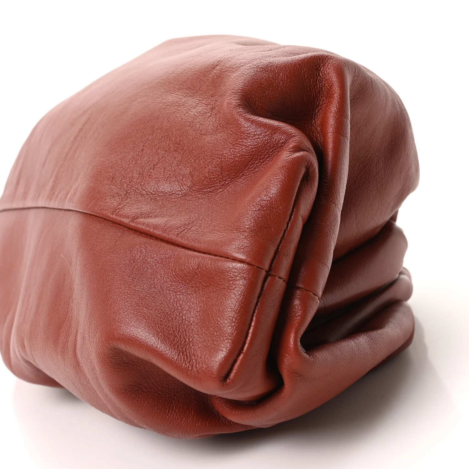 Smooth Butter Calf The Pouch Oversized Clutch Rust - Image 9