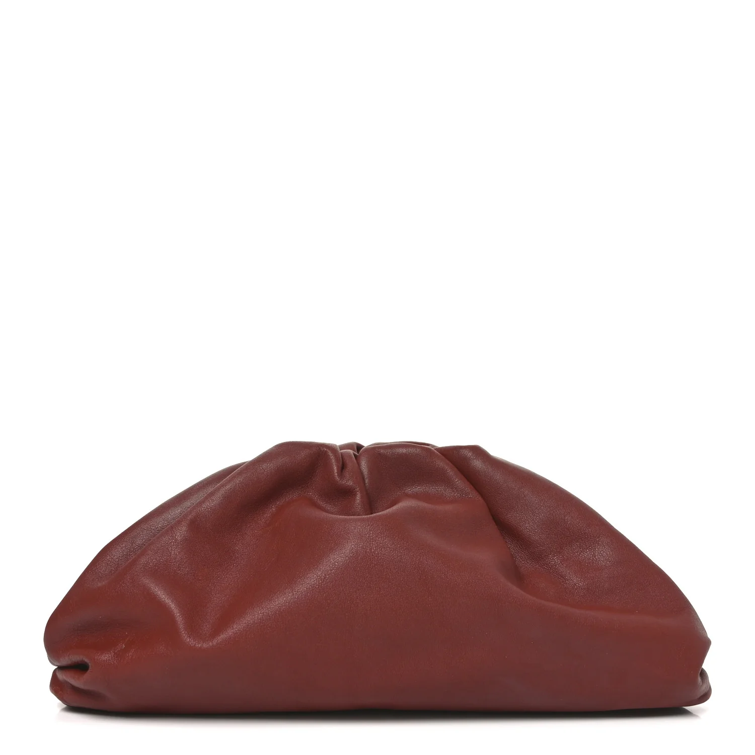 Smooth Butter Calf The Pouch Oversized Clutch Rust
