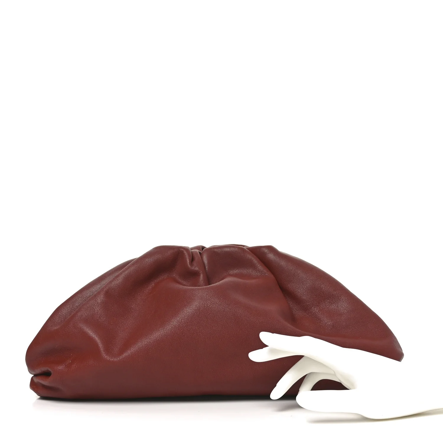Smooth Butter Calf The Pouch Oversized Clutch Rust - Image 2