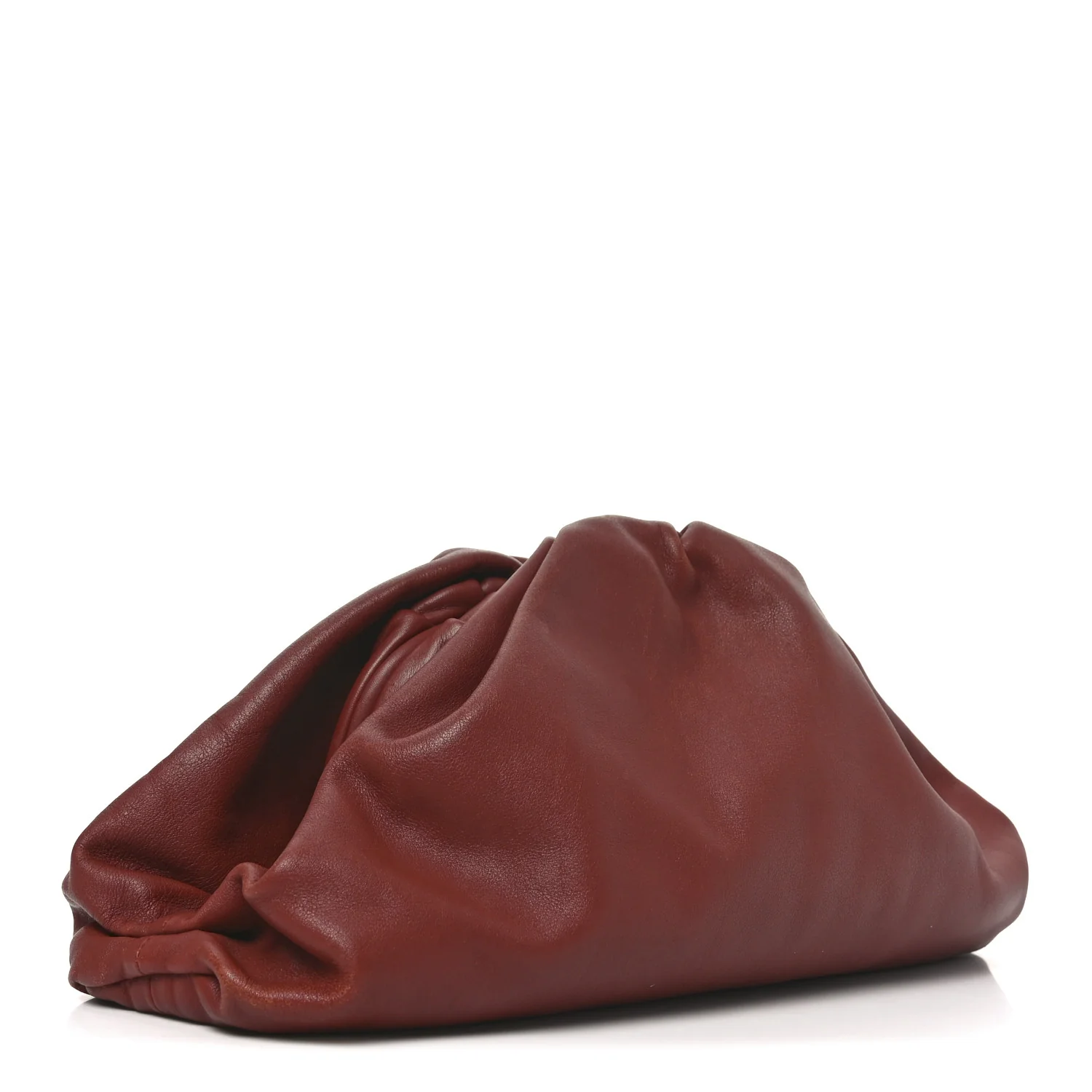 Smooth Butter Calf The Pouch Oversized Clutch Rust - Image 3