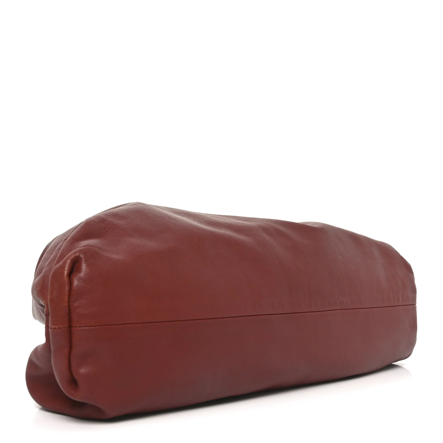 Smooth Butter Calf The Pouch Oversized Clutch Rust - Image 4