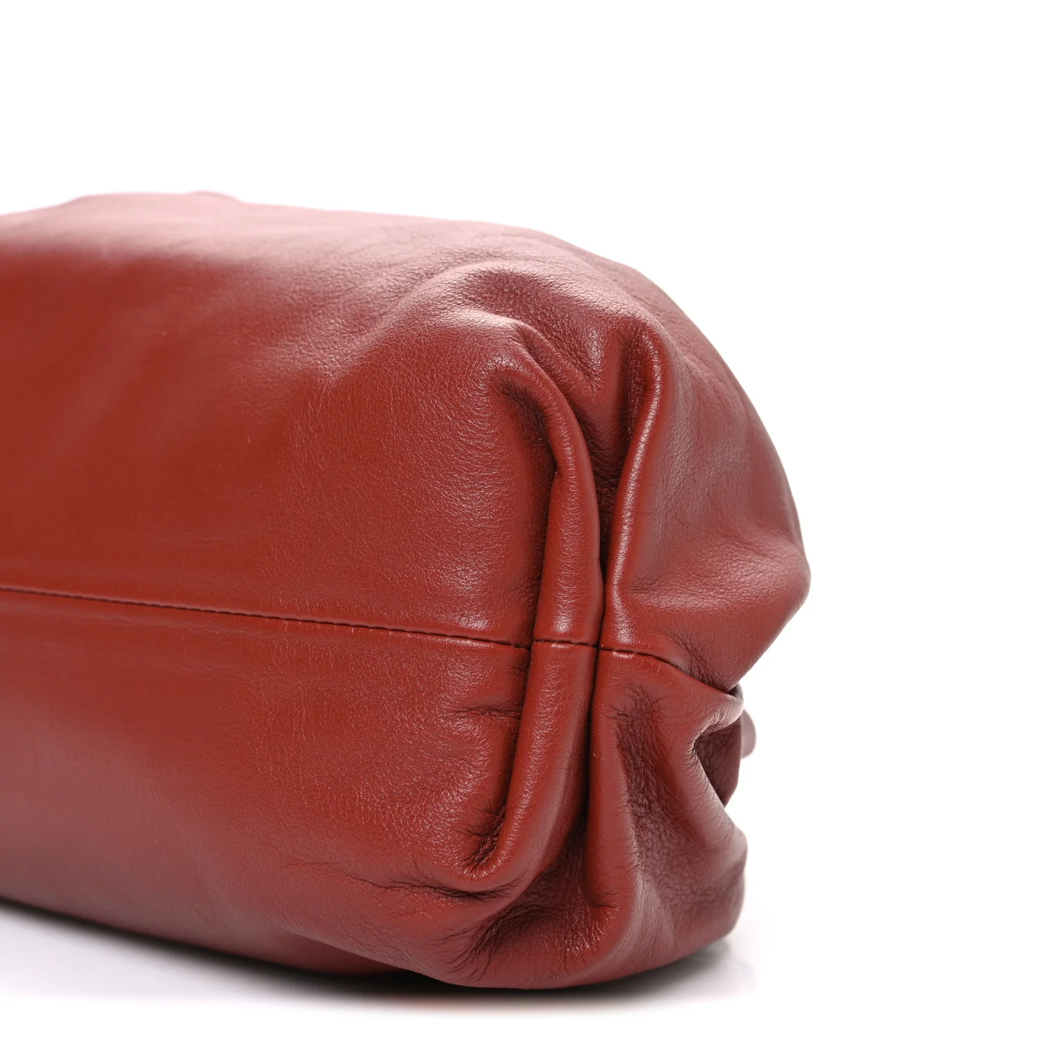 Smooth Butter Calf The Pouch Oversized Clutch Rust - Image 11