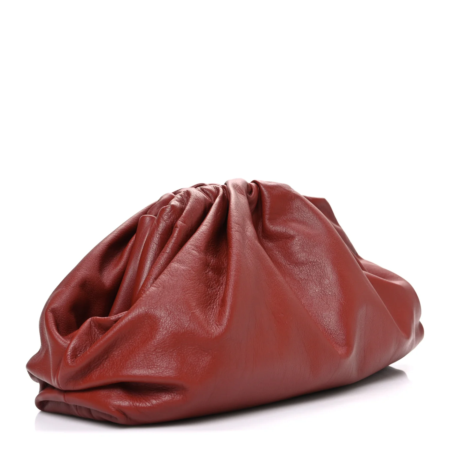 Smooth Butter Calf The Pouch Oversized Clutch Rust - Image 3