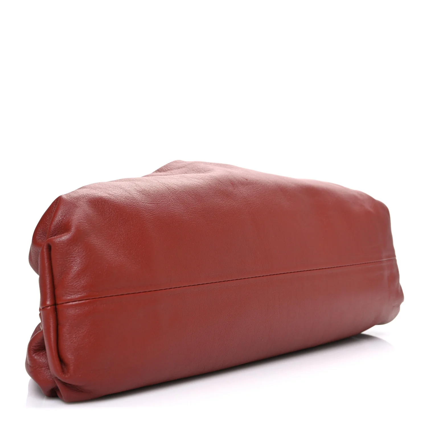 Smooth Butter Calf The Pouch Oversized Clutch Rust - Image 4