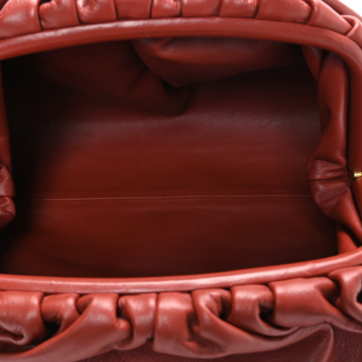 Smooth Butter Calf The Pouch Oversized Clutch Rust - Image 5
