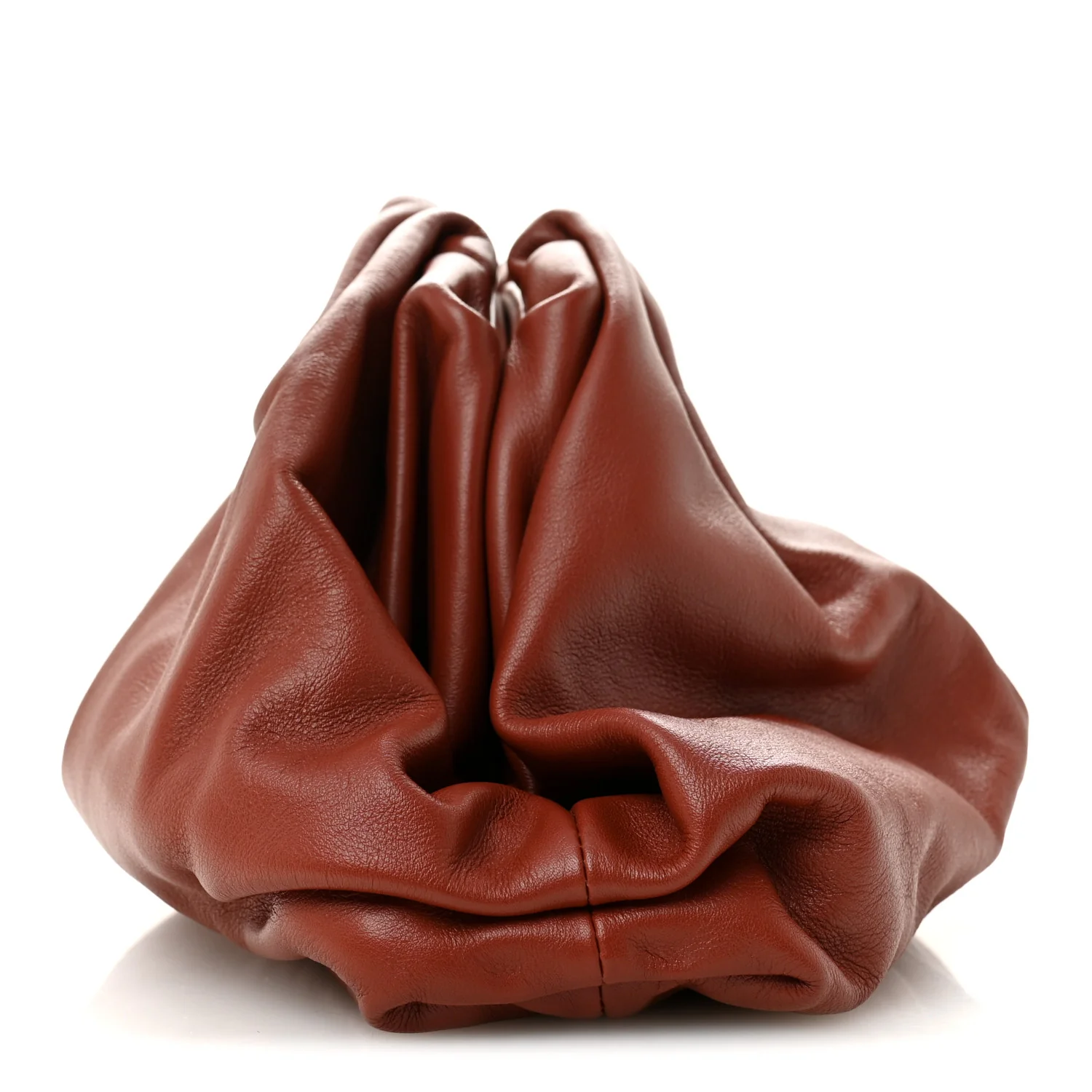 Smooth Butter Calf The Pouch Oversized Clutch Rust - Image 10