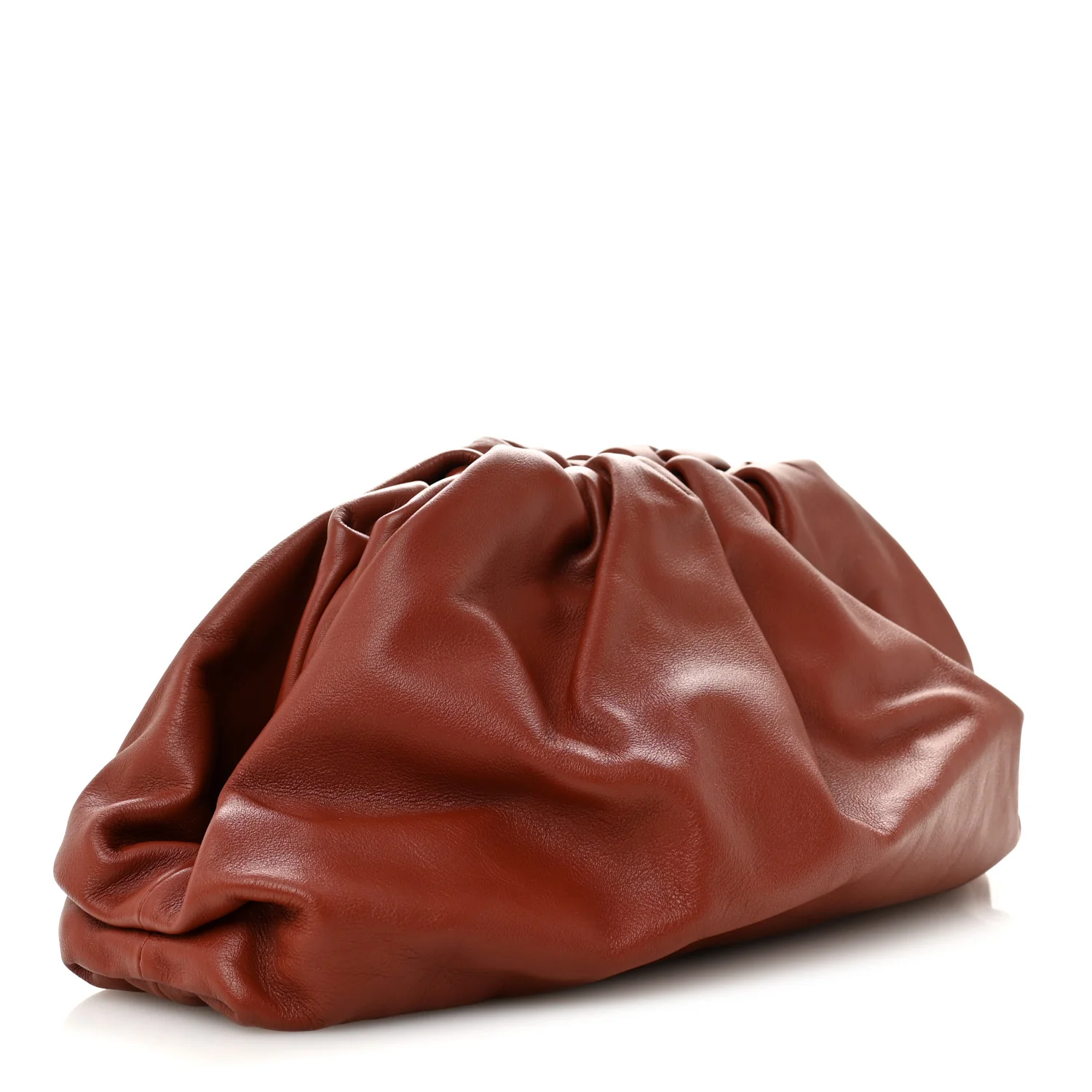 Smooth Butter Calf The Pouch Oversized Clutch Rust - Image 3