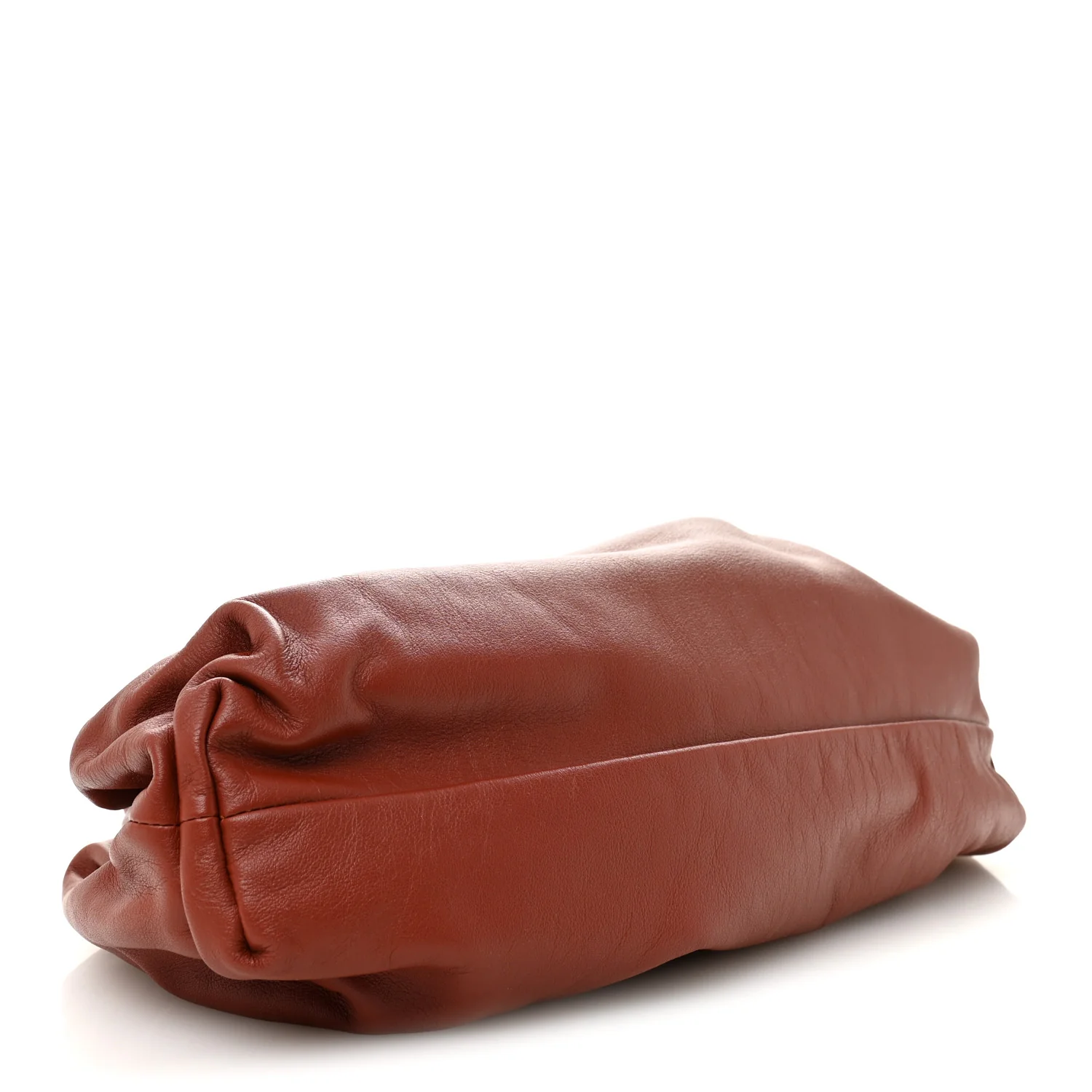 Smooth Butter Calf The Pouch Oversized Clutch Rust - Image 4
