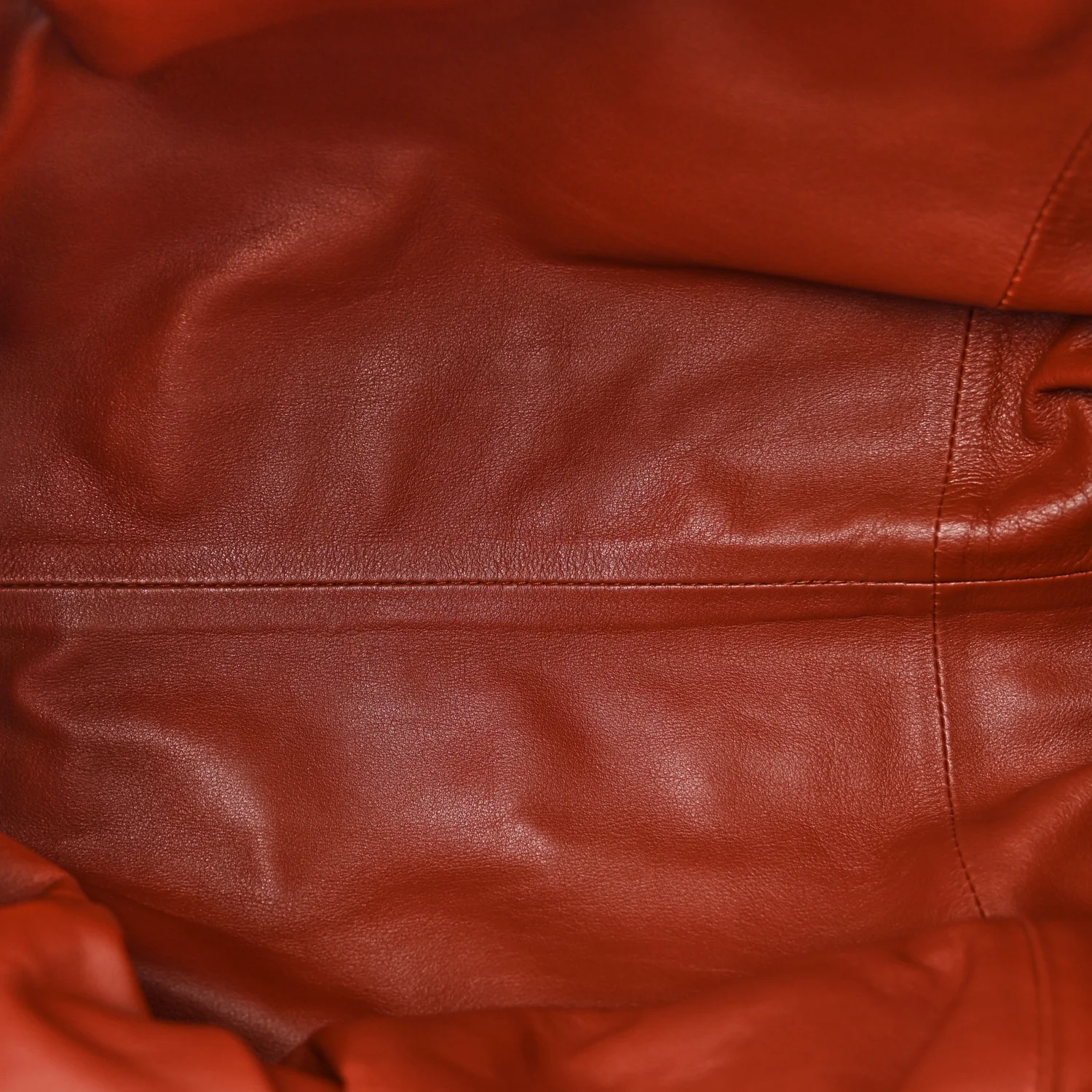 Smooth Butter Calf The Pouch Oversized Clutch Rust - Image 5