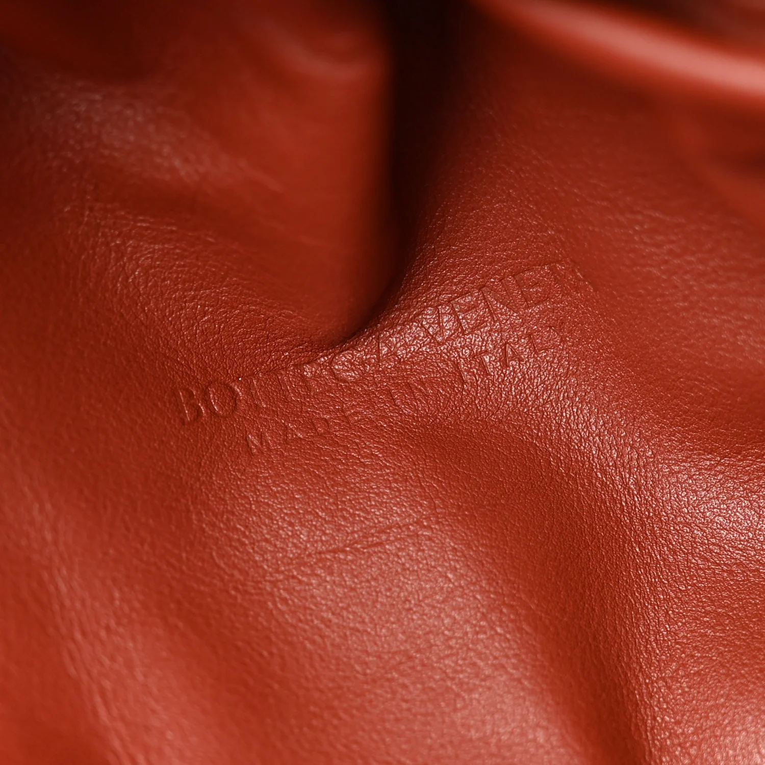 Smooth Butter Calf The Pouch Oversized Clutch Rust - Image 6
