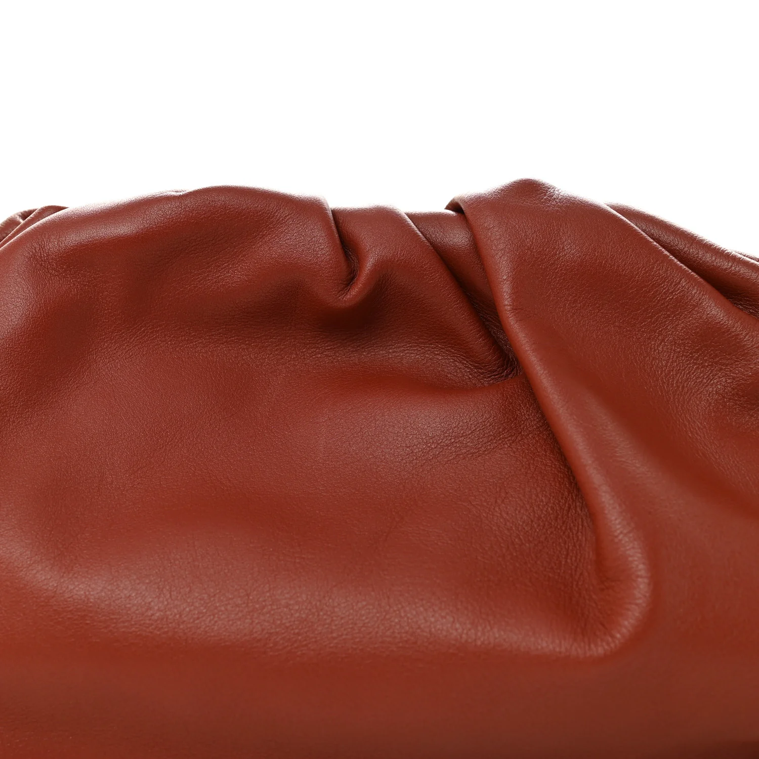 Smooth Butter Calf The Pouch Oversized Clutch Rust - Image 8