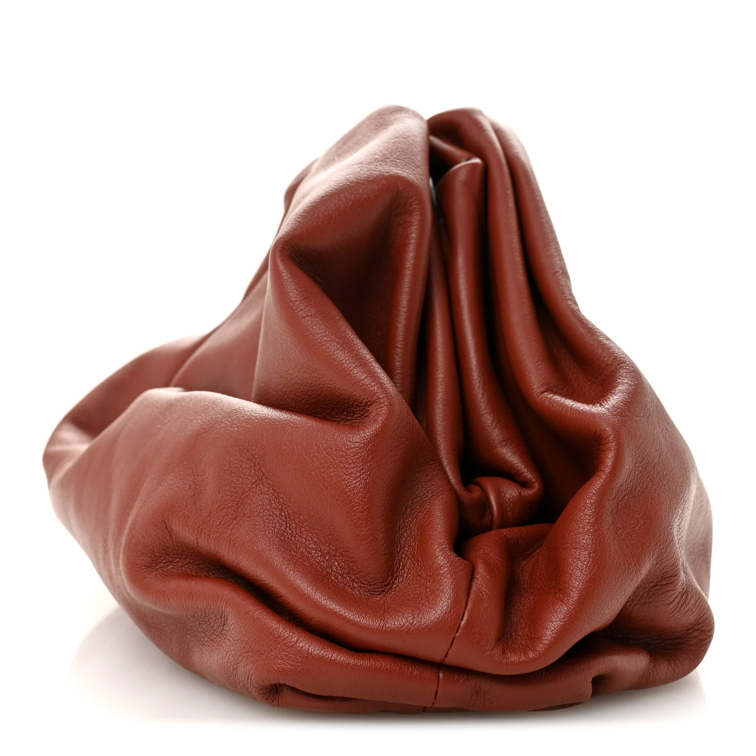 Smooth Butter Calf The Pouch Oversized Clutch Rust - Image 9