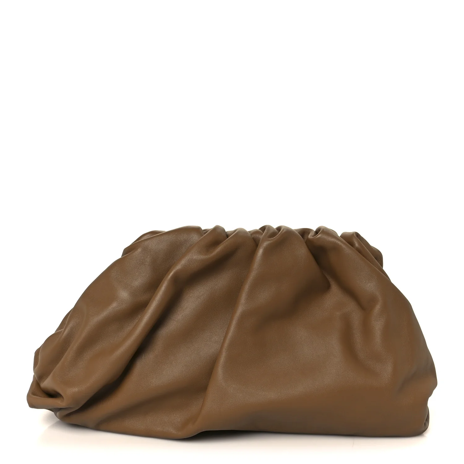 Smooth Butter Calf The Pouch Oversized Clutch Teak