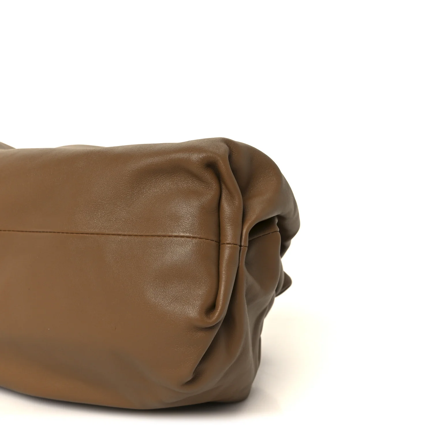 Smooth Butter Calf The Pouch Oversized Clutch Teak - Image 11