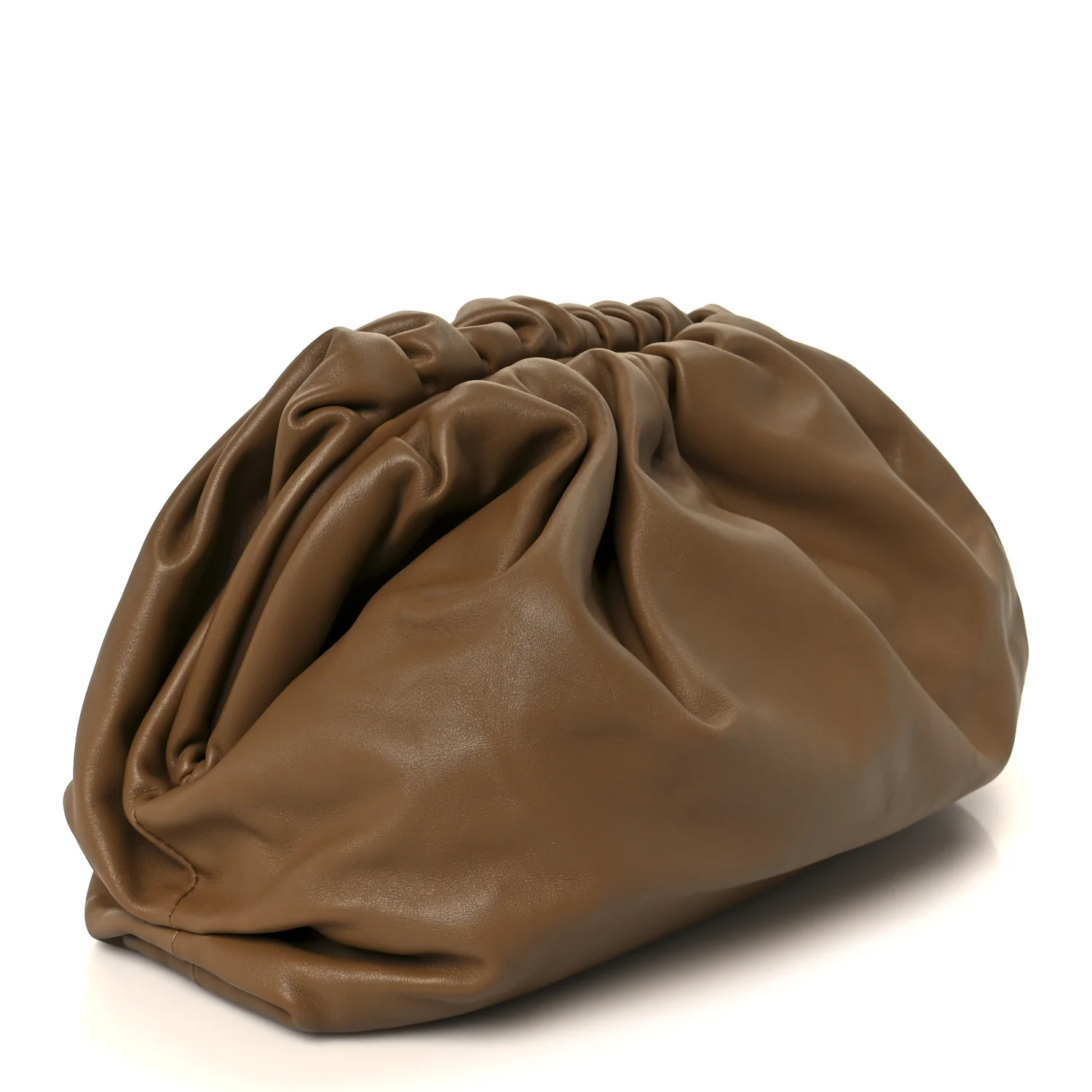 Smooth Butter Calf The Pouch Oversized Clutch Teak - Image 3