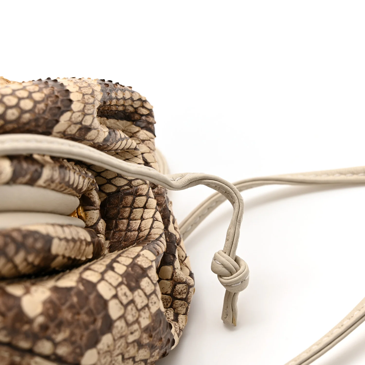 Snakeskin The Mini Pouch Brown - Image 11