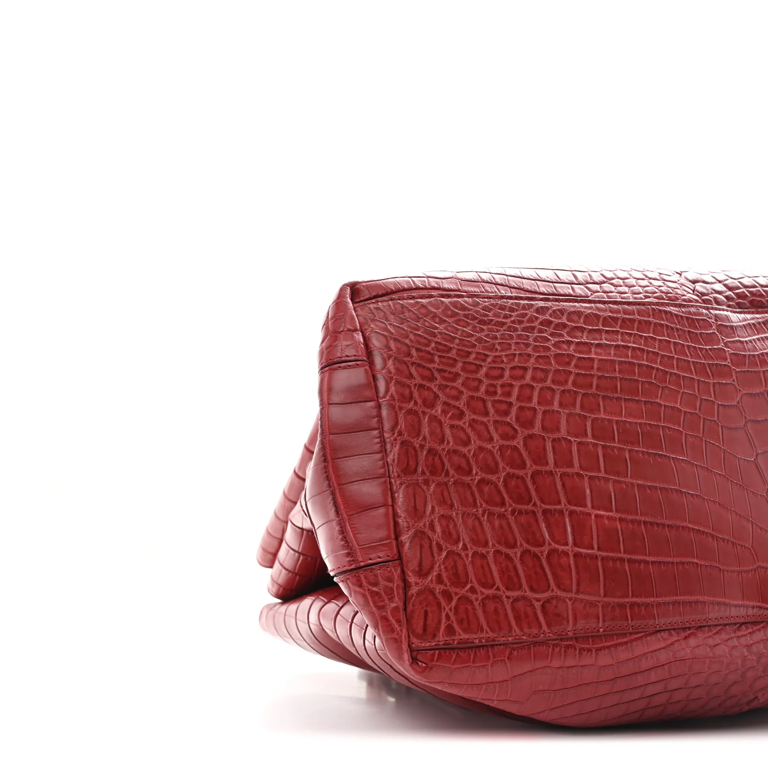 Soft Crocodile Fume Medium Roma Tote Blood - Image 11