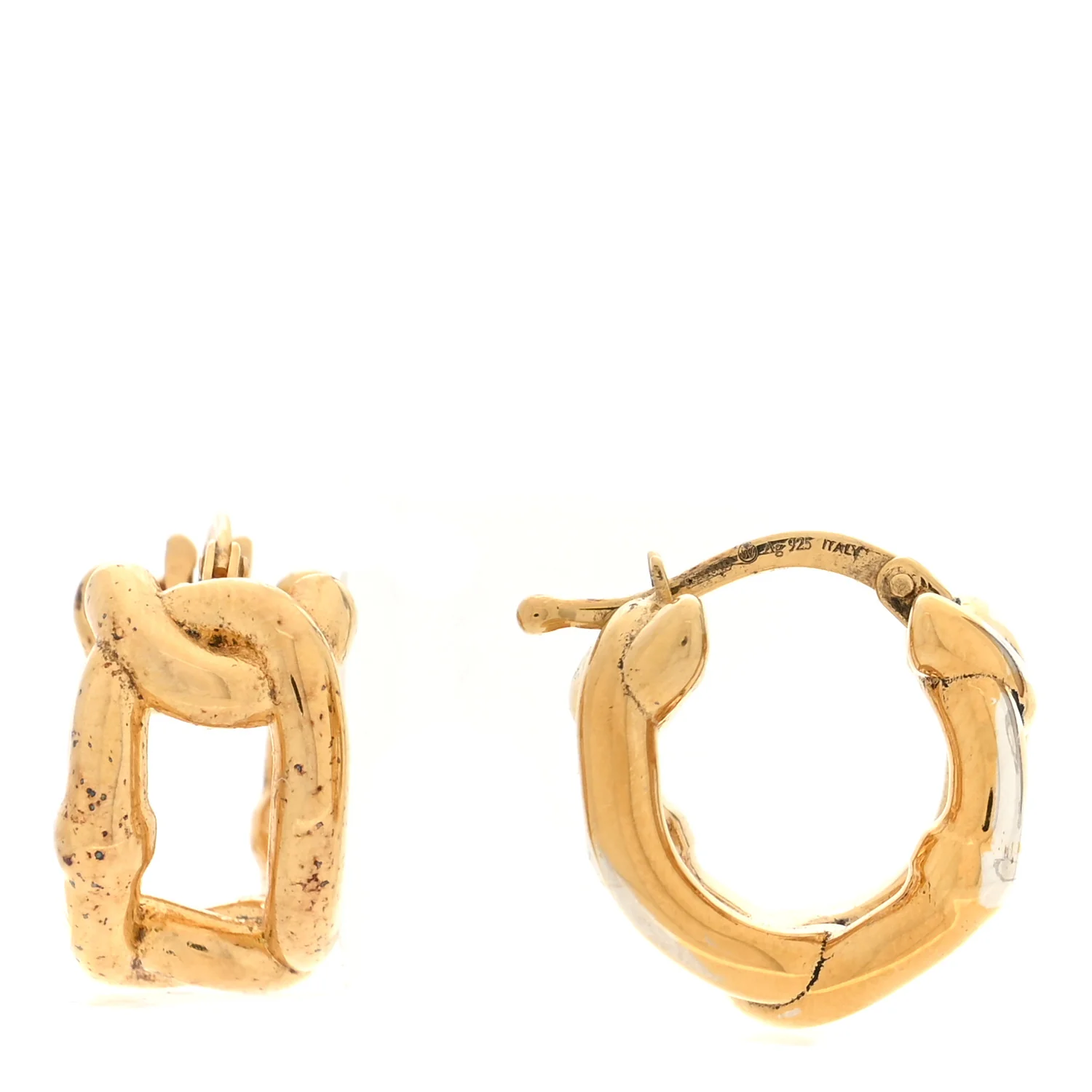 Sterling Silver Hoop Earrings Gold