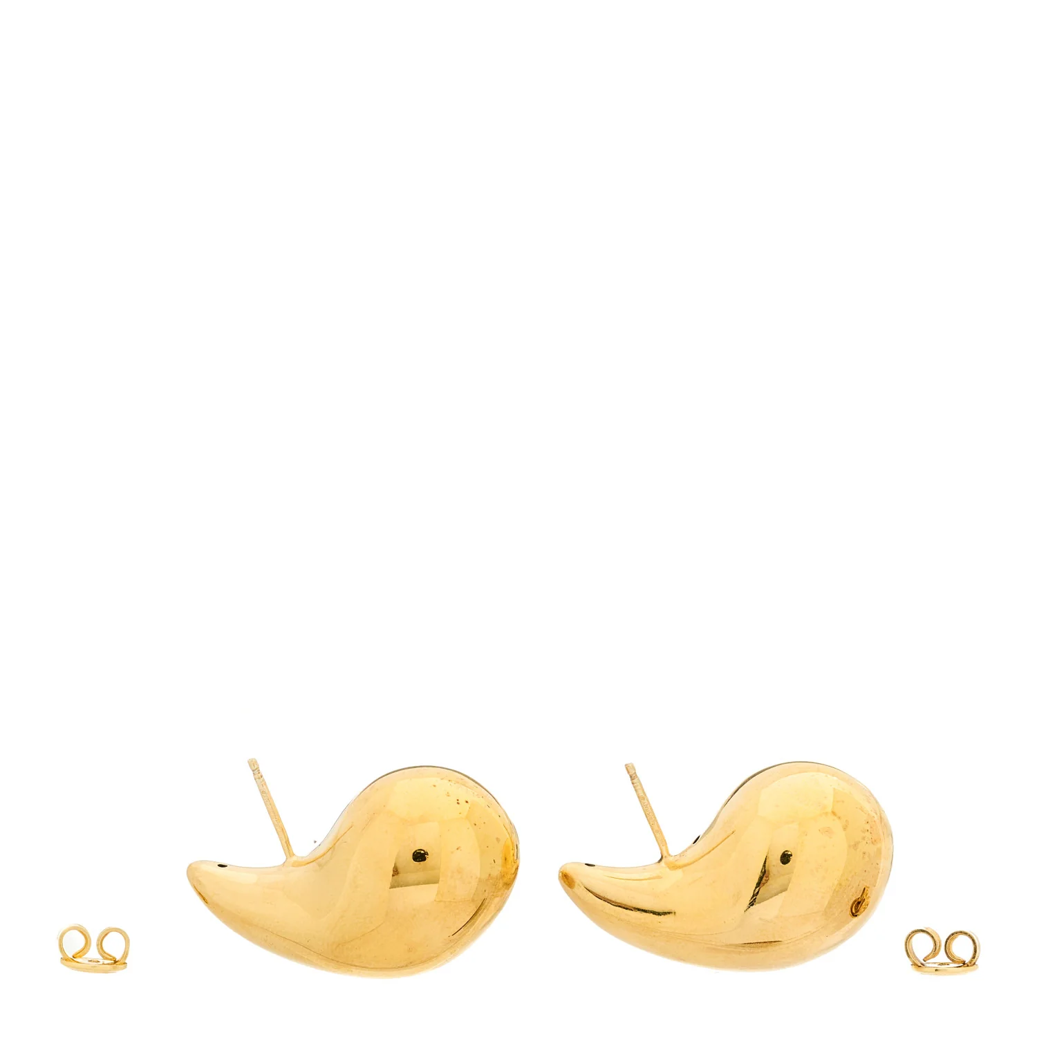 Sterling Silver Small Drop Earrings Gold - Image 3