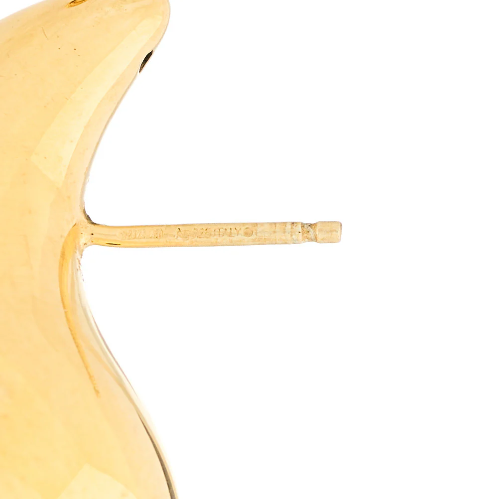 Sterling Silver Small Drop Earrings Gold - Image 4