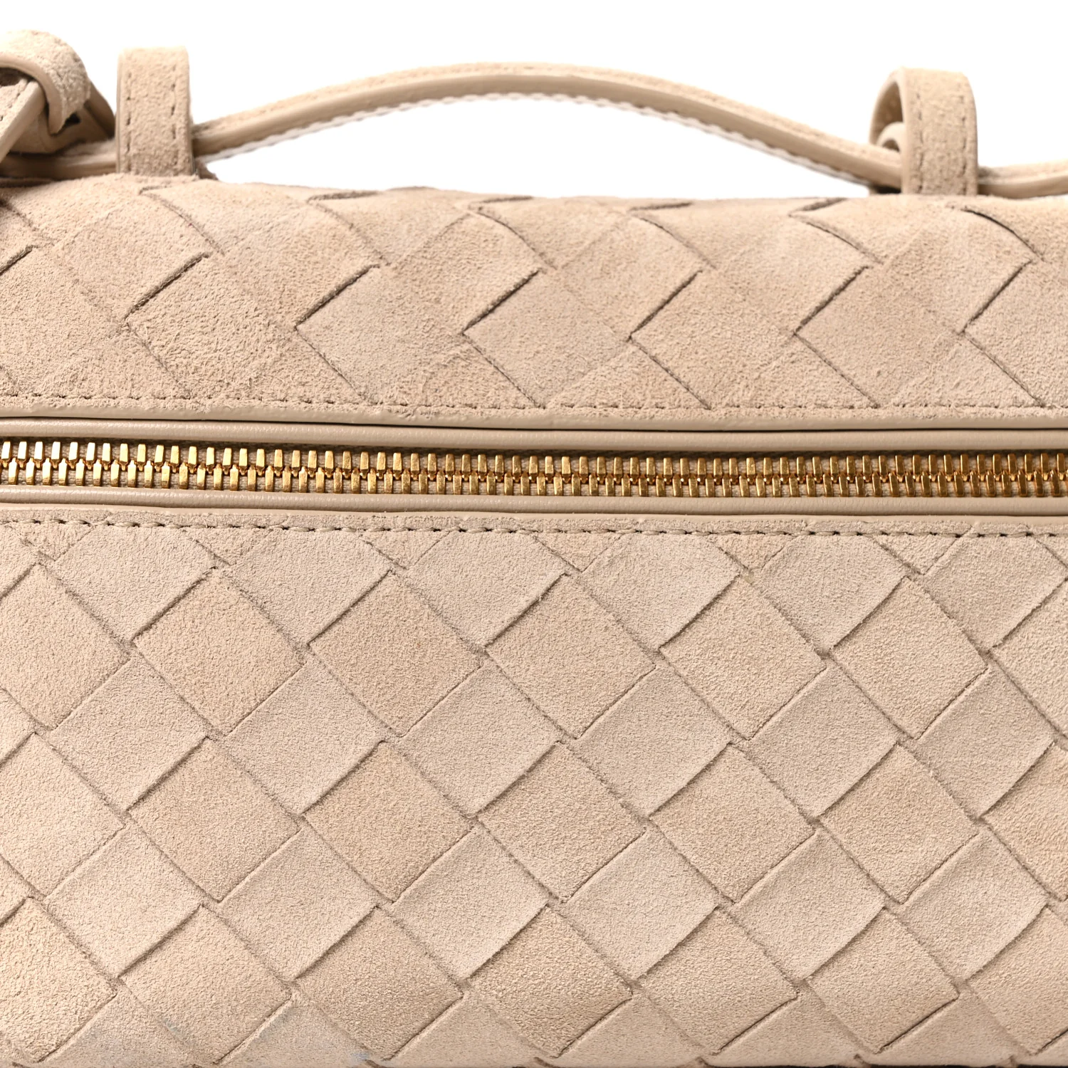 Suede Intrecciato Bang Bang Vanity Case Ecru - Image 7