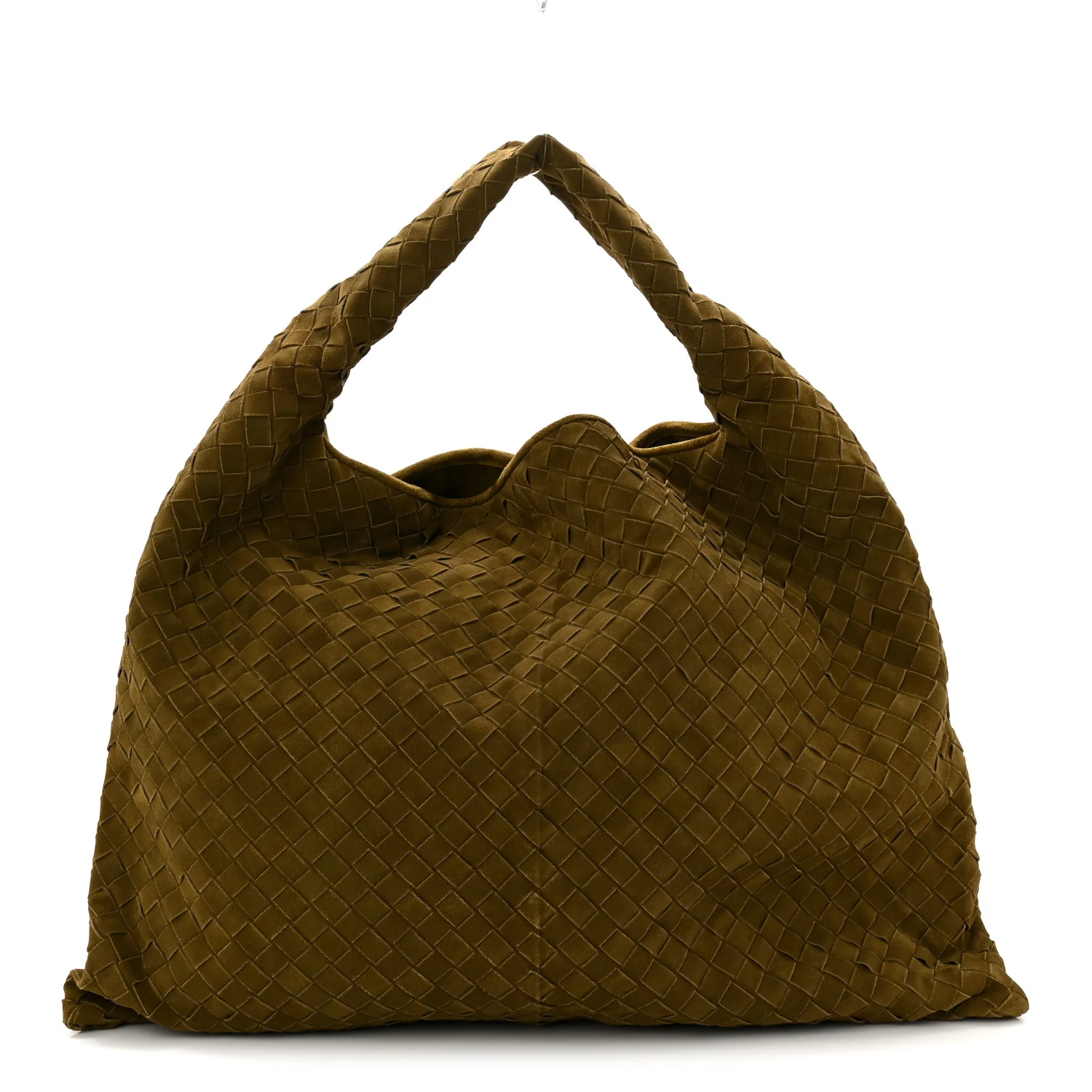 Suede Intrecciato Large Hop Olive Oil - Image 2