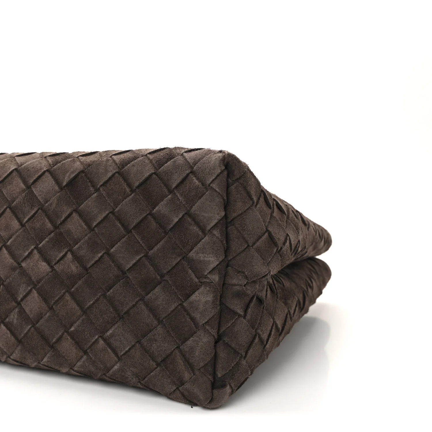 Suede Intrecciato Medium Andiamo Shoulder Bag Fondant - Image 9