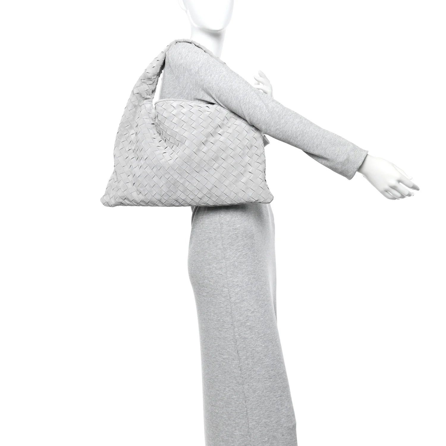 Suede Intrecciato Small Hop Sterling - Image 2