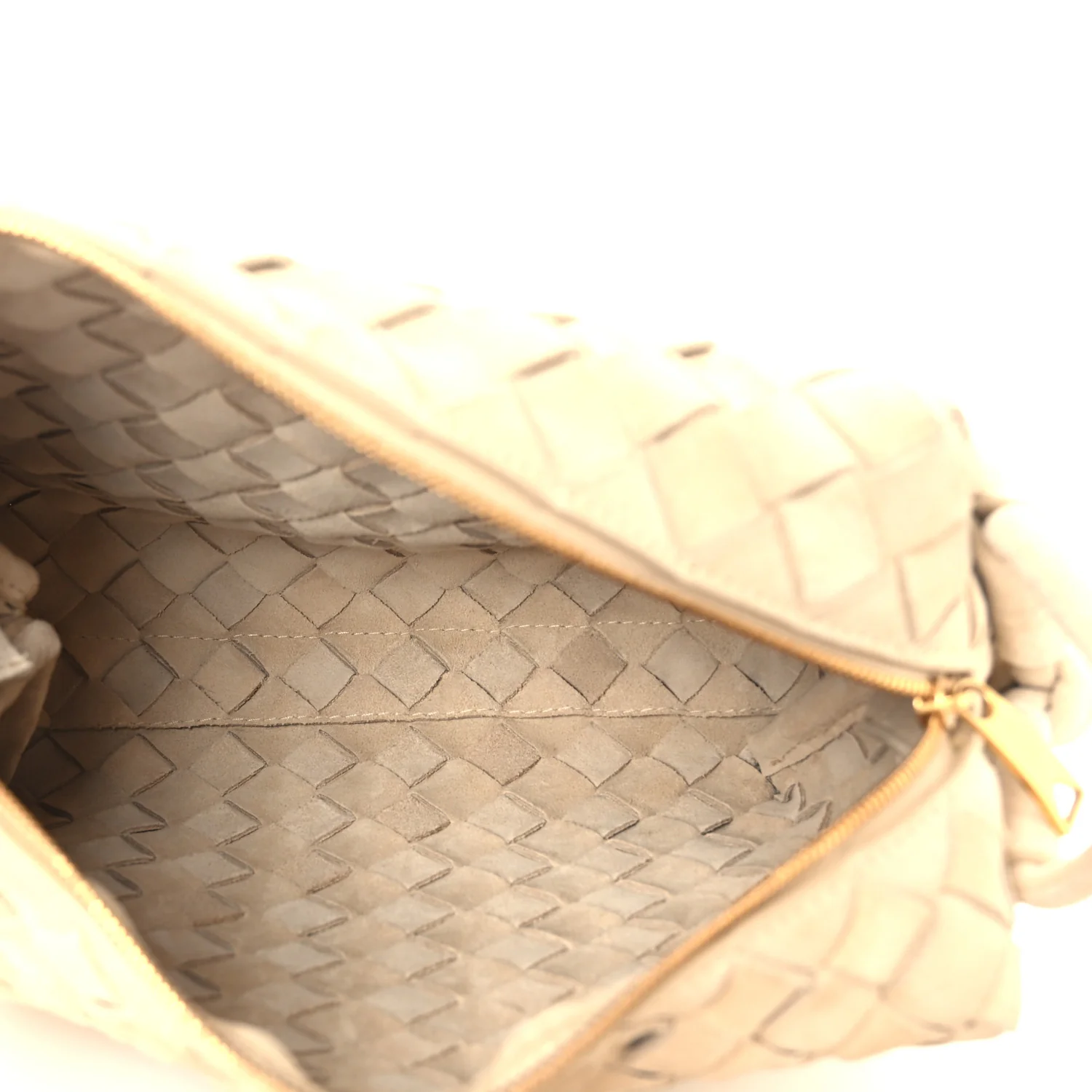 Suede Intrecciato Small Loop Camera Bag Sand - Image 5