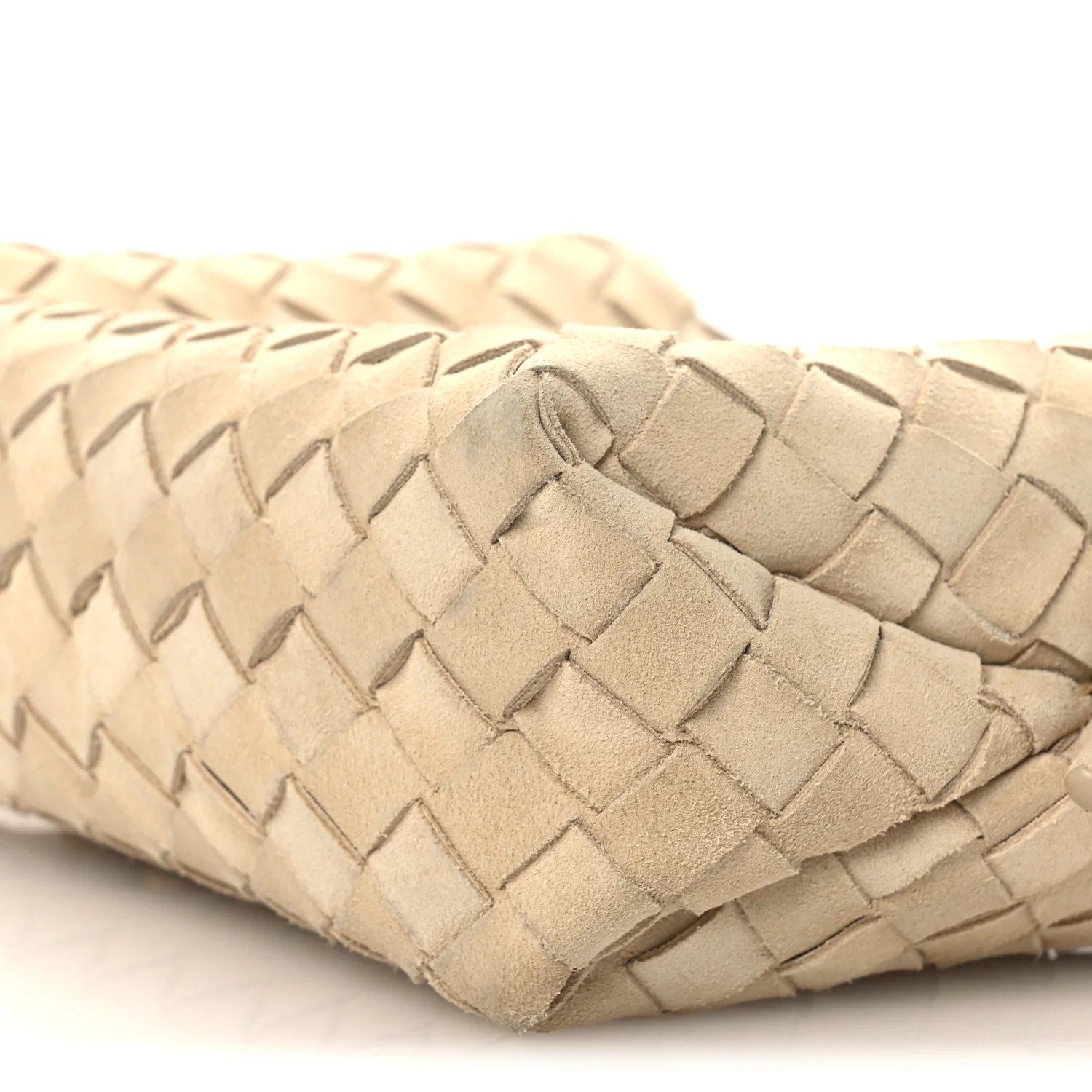 Suede Intrecciato Small Loop Camera Bag Sand - Image 9