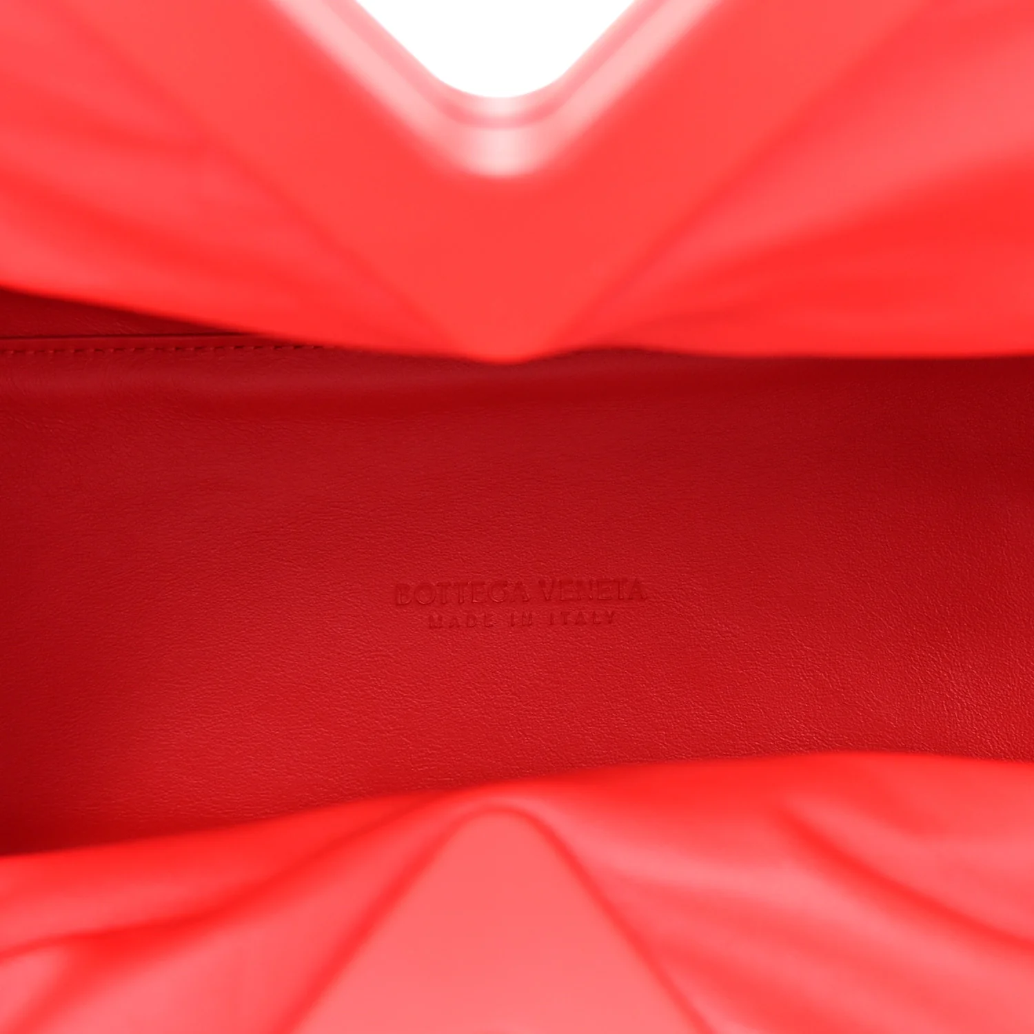 Textured Fabric Medium The Point Triangle Bag Red - Image 5
