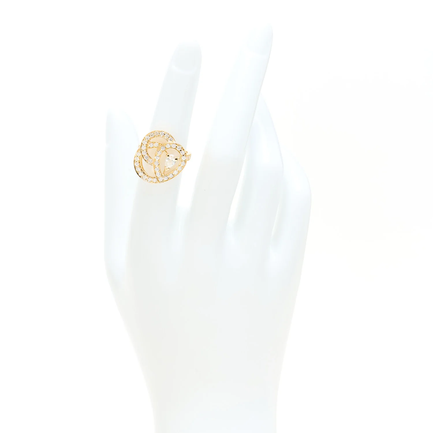 18K Yellow Gold Diamond Ava Deco Ring 49 4.75 - Image 2
