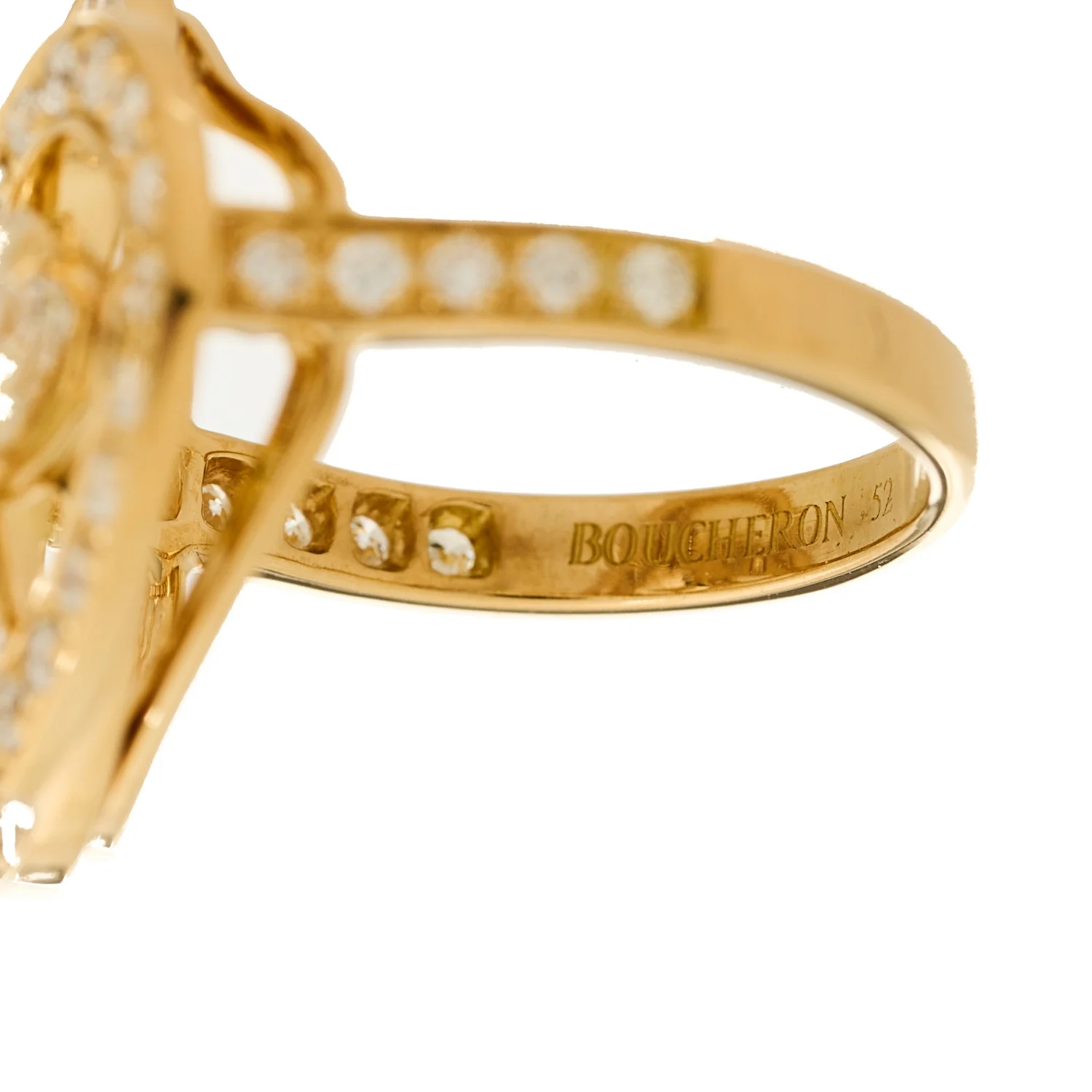 18K Yellow Gold Diamond Ava Deco Ring 49 4.75 - Image 5