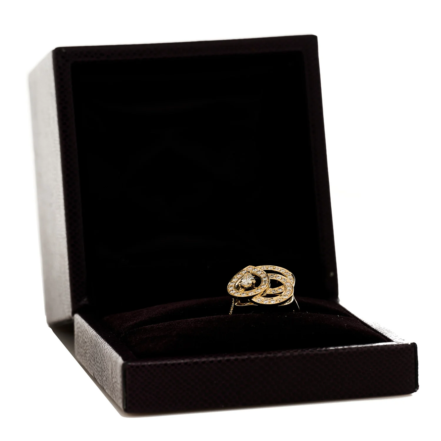 18K Yellow Gold Diamond Ava Deco Ring 49 4.75 - Image 8